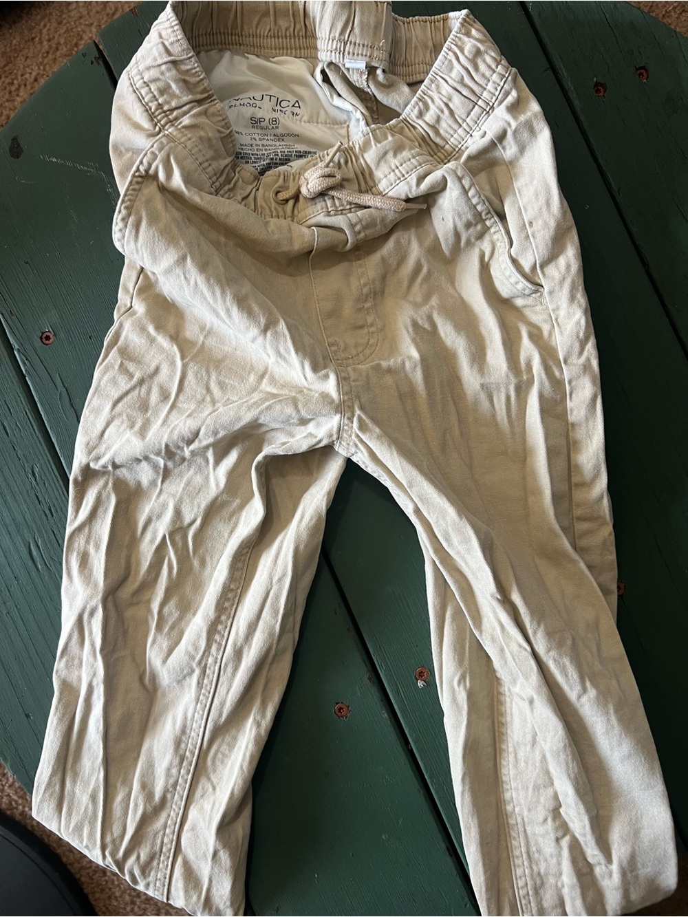 Nautica Men’s Light Khaki Drawstring Chinos